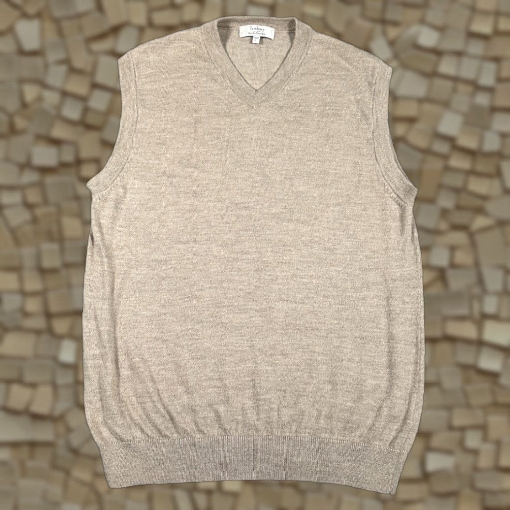 Vintage Turnbury Sweater Vest Shirt Adult MEDIUM Brown Merino Wool V Neck Academia Preppy Size US M / EU 48-50 / 2 - 1 Thumbnail