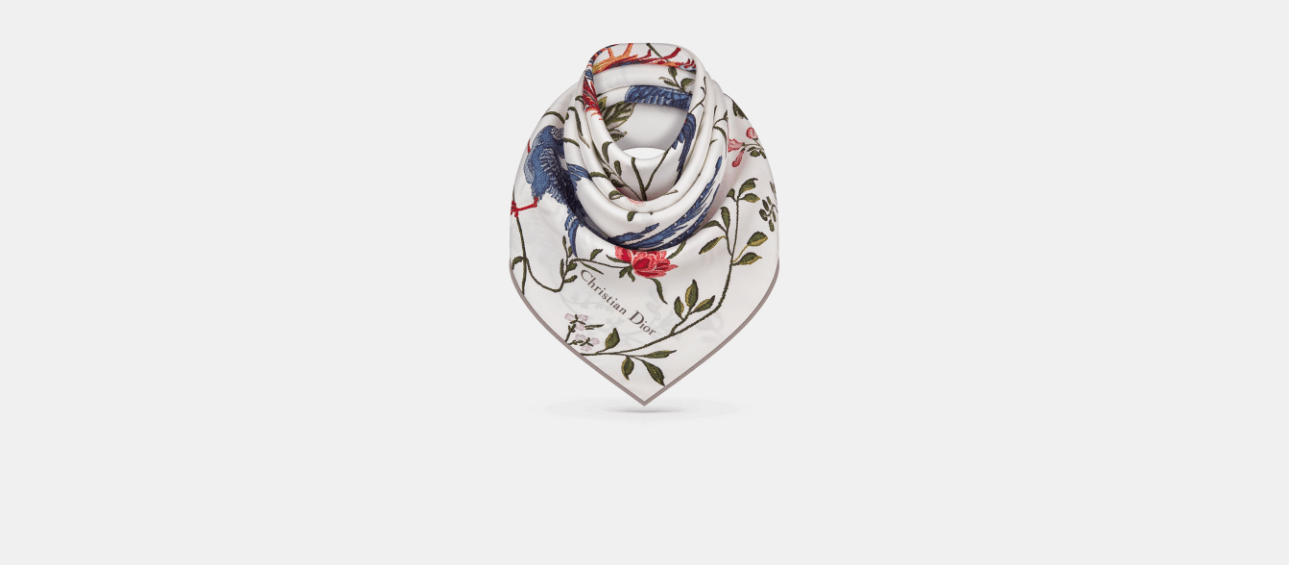 Dior o1w1db10424 Size: OS Dior Birds Square Scarf in Multicolor Size ONE SIZE - 2 Thumbnail