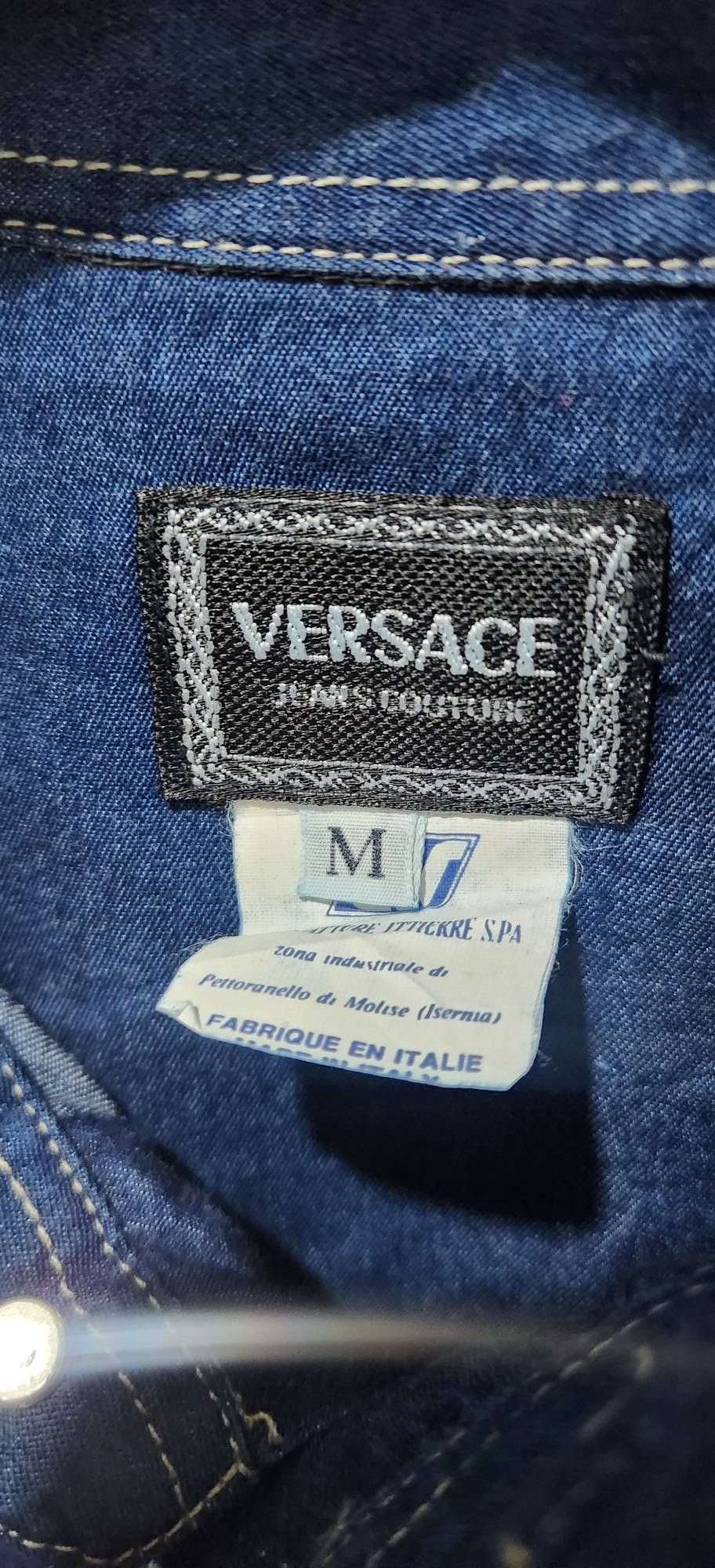 Versace Jeans Couture Versace Jeans Couture Medusa Button Shirt Blue Denim Western Size US XL / EU 56 / 4 - 3 Thumbnail