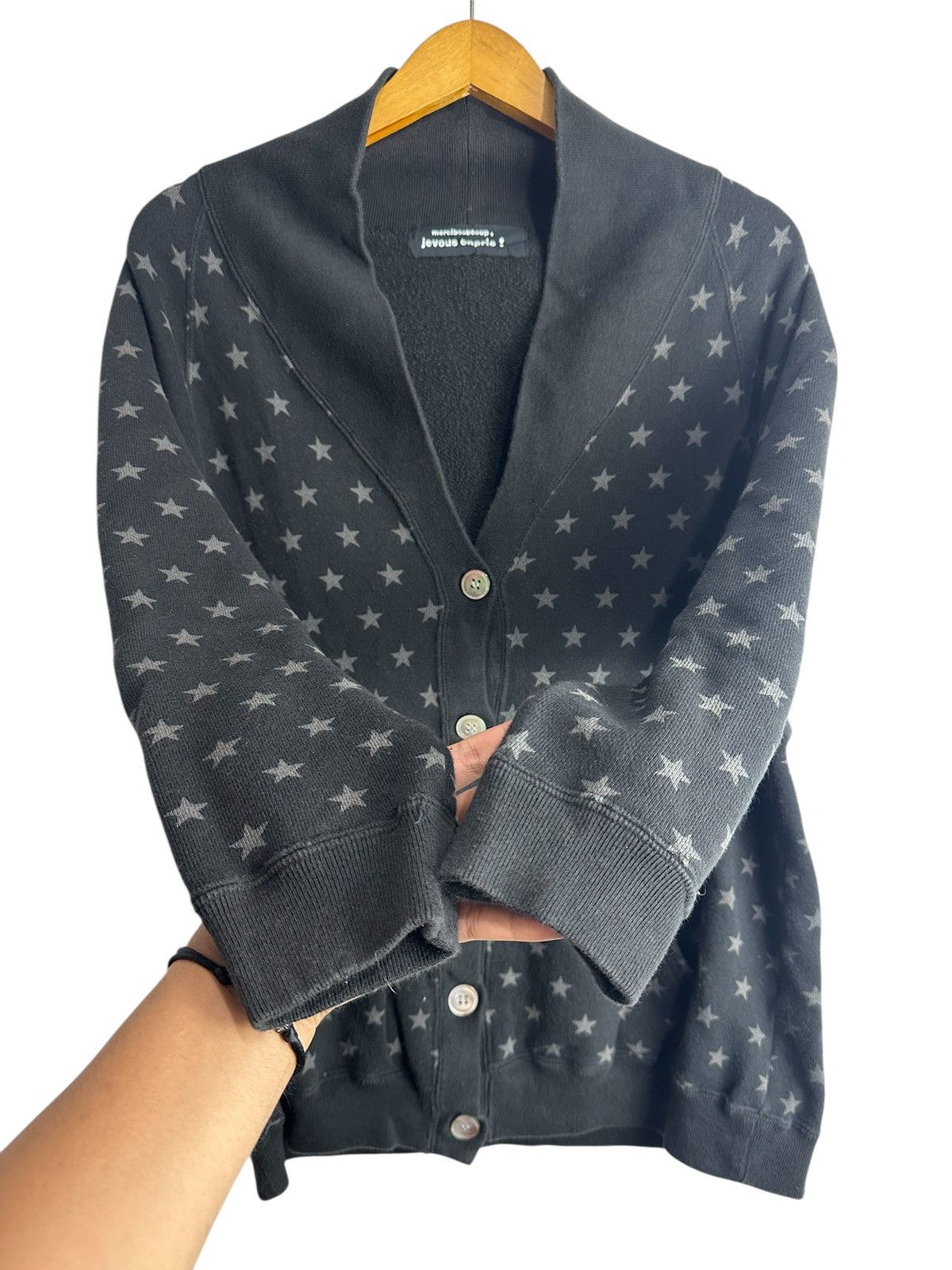 Issey Miyake MERCIBEAUCOUP JEVOUS ENPRIE STARS CARDIGAN Size US M / EU 48-50 / 2 - 5 Thumbnail