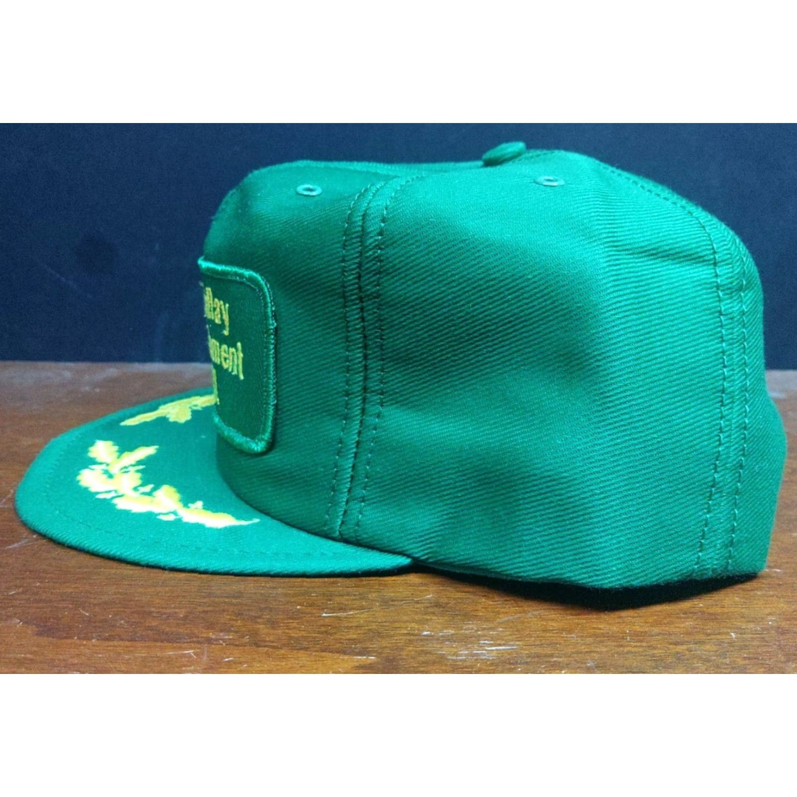 John Deere VTG John Deere Trucker Hat | Louisville Mfg | Patch Oak Leaf | Green Cotton | One Size | Men | Adjustable | Wide Brim Size ONE SIZE - 6 Thumbnail