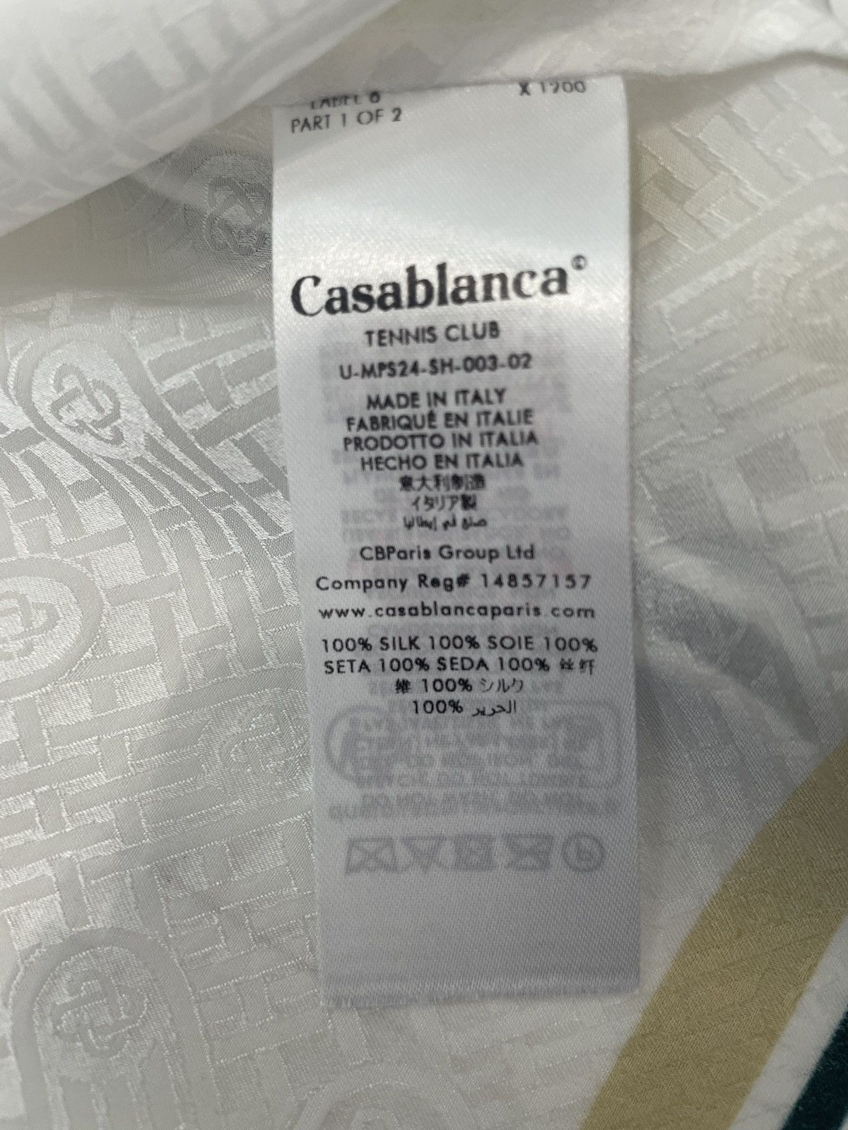 Casablanca Casablanca Casa Way Silk Collar Shirt Size S Size US S / EU 44-46 / 1 - 7 Thumbnail