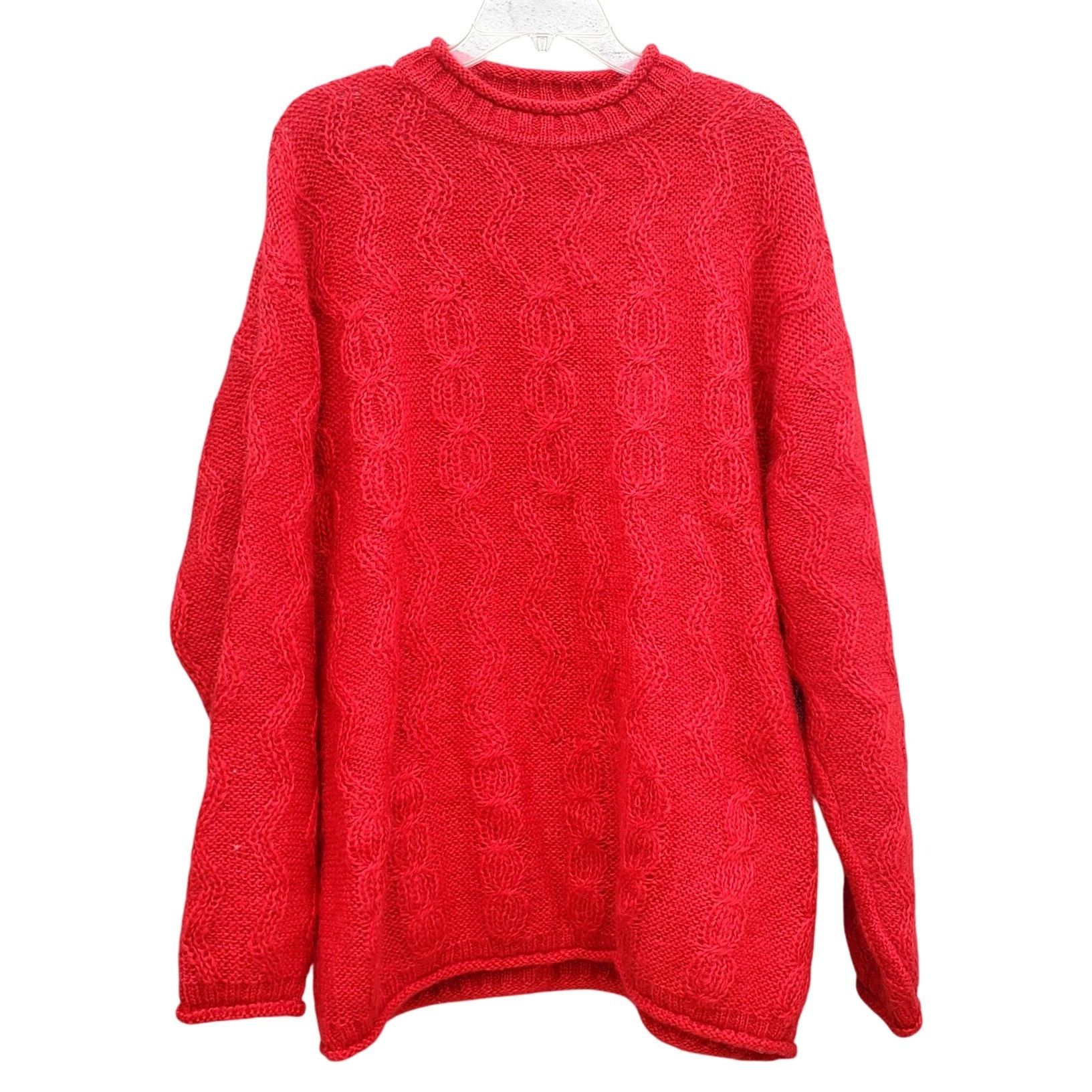 Esprit Vintage Esprit Mens Red Mohair Sweater Oversize Pullover 3XL Size US XXL / EU 58 / 5 - 8 Thumbnail