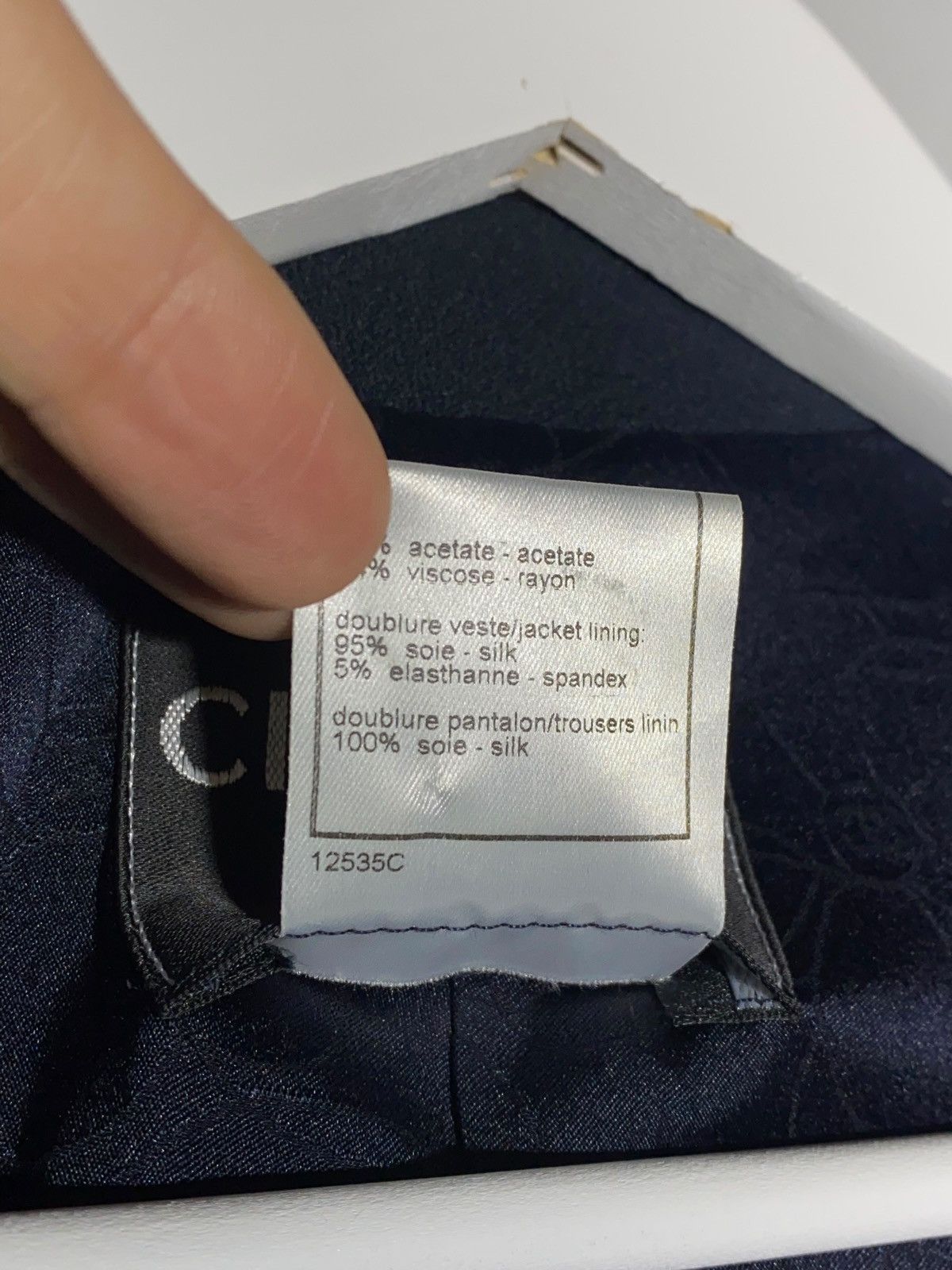 Chanel Chanel Navy Blue Blazer Embellished Rhinestone Button Jacket Size XS / US 0-2 / IT 36-38 - 23 Thumbnail