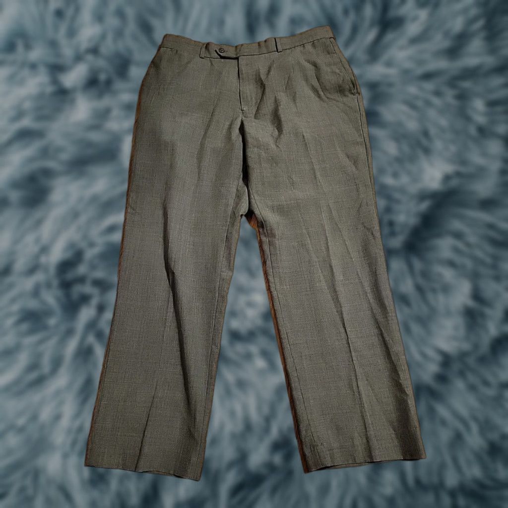 Stafford Stafford Pants Brown Worsted Wool Blend Flat Front 36x30 Dress Pants Mens Regular Brown Straight Pockets Zipper Size US 36 / EU 52 - 1 Thumbnail