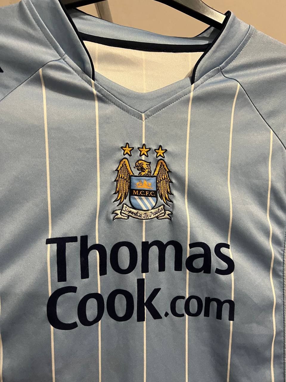 Le Coq Sportif 2007/08 MANCHESTER CITY HOME SOCCER JERSEY FOOTBALL SHIRT L Size US L / EU 52-54 / 3 - 5 Thumbnail
