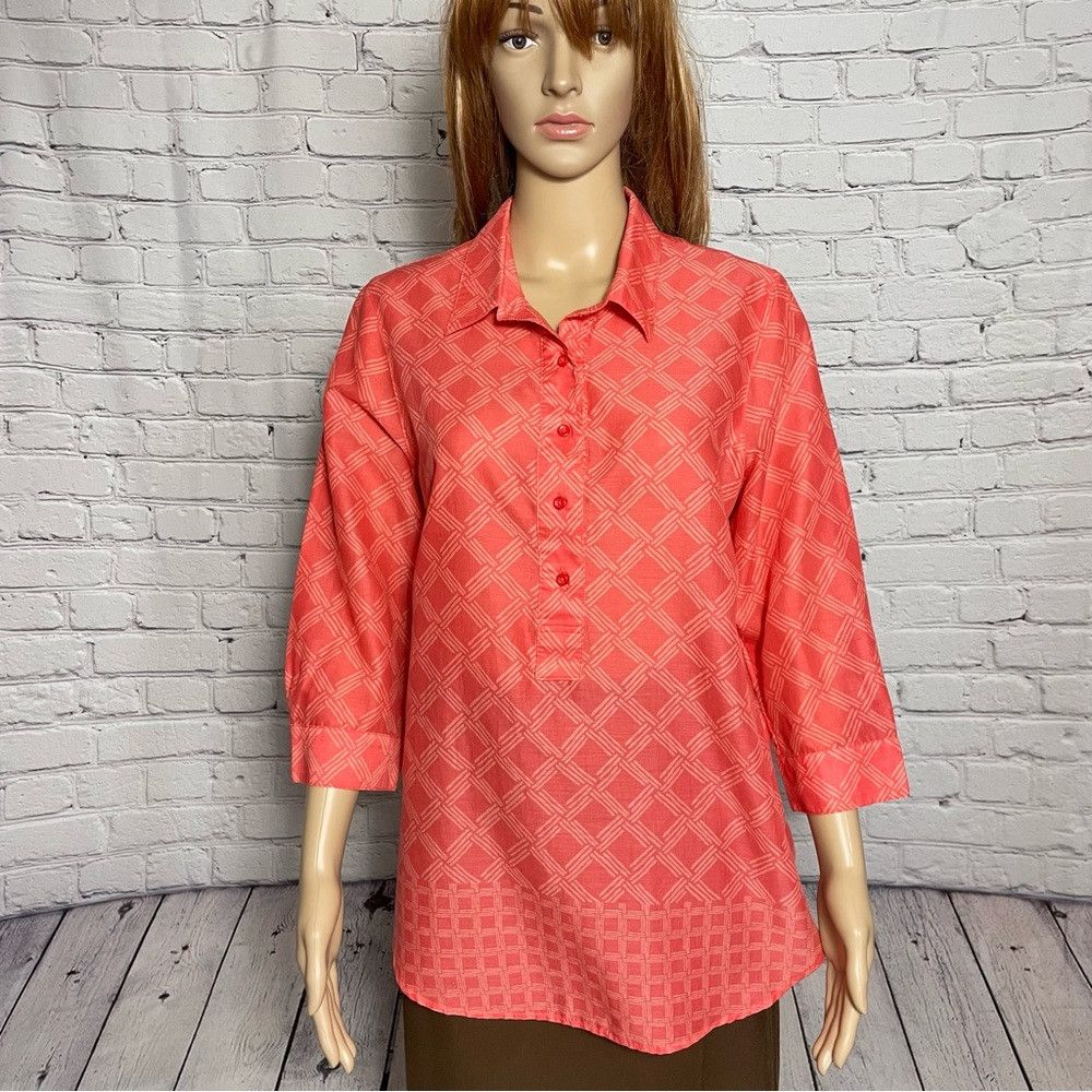 Coldwater Creek New Coldwater Creek Cotton 3/4 Sleeve No Iron Shirt Size M Size M / US 6-8 / IT 42-44 - 1 Thumbnail