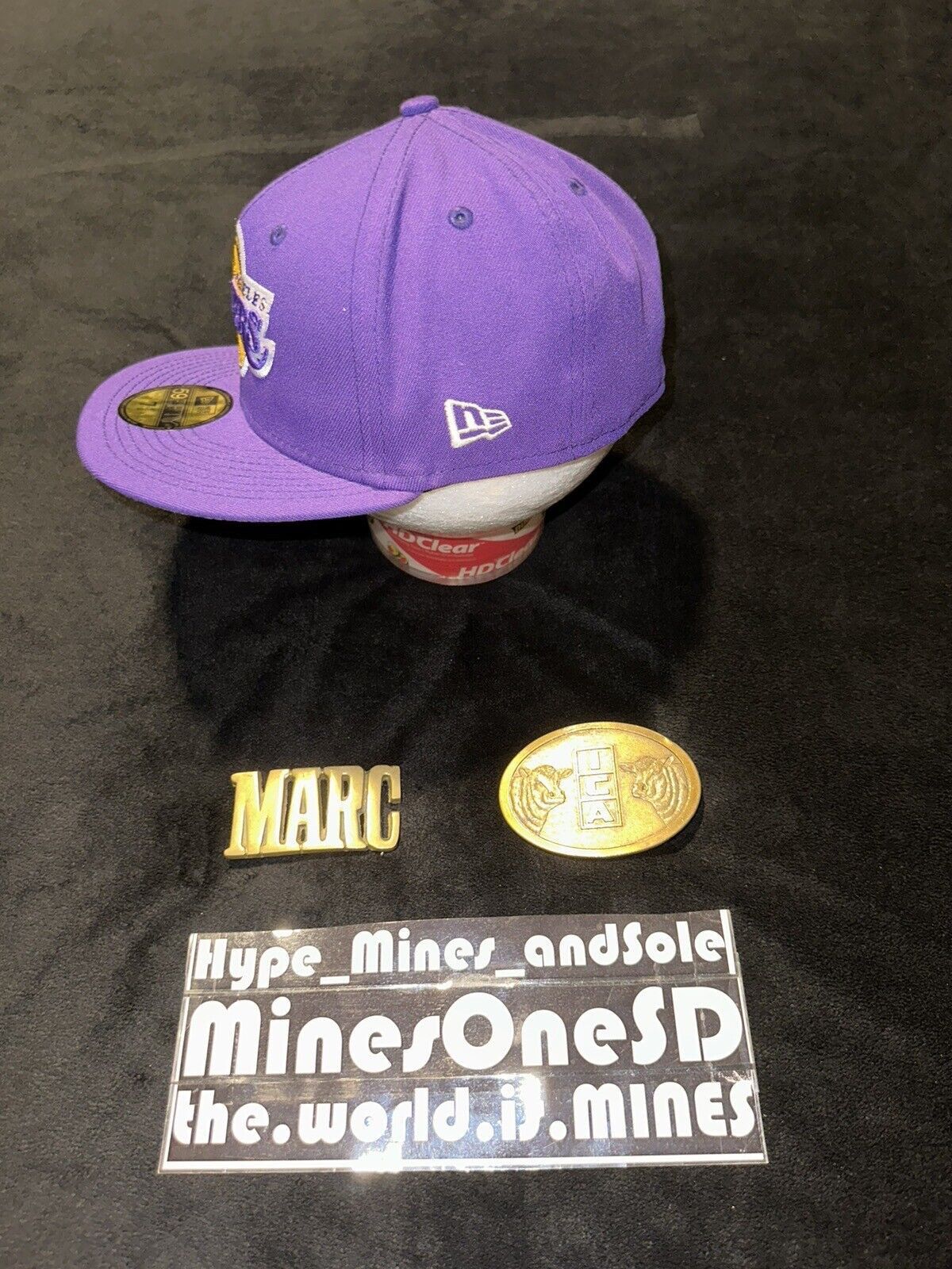 New Era NWT New Era 59Fifty Los Angeles Lakers NBA Cloud Icon Fitted Size ONE SIZE - 2 Thumbnail