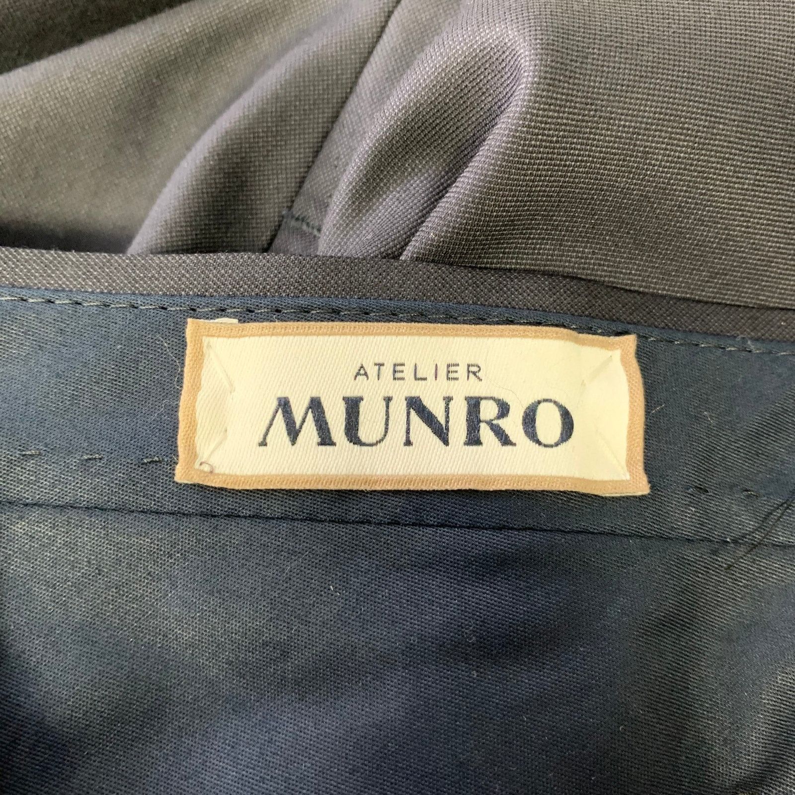 Other ATELIER MUNRO Size 32 Navy Wool Slim Fit Dress Pants Size US 32 / EU 48 - 4 Thumbnail