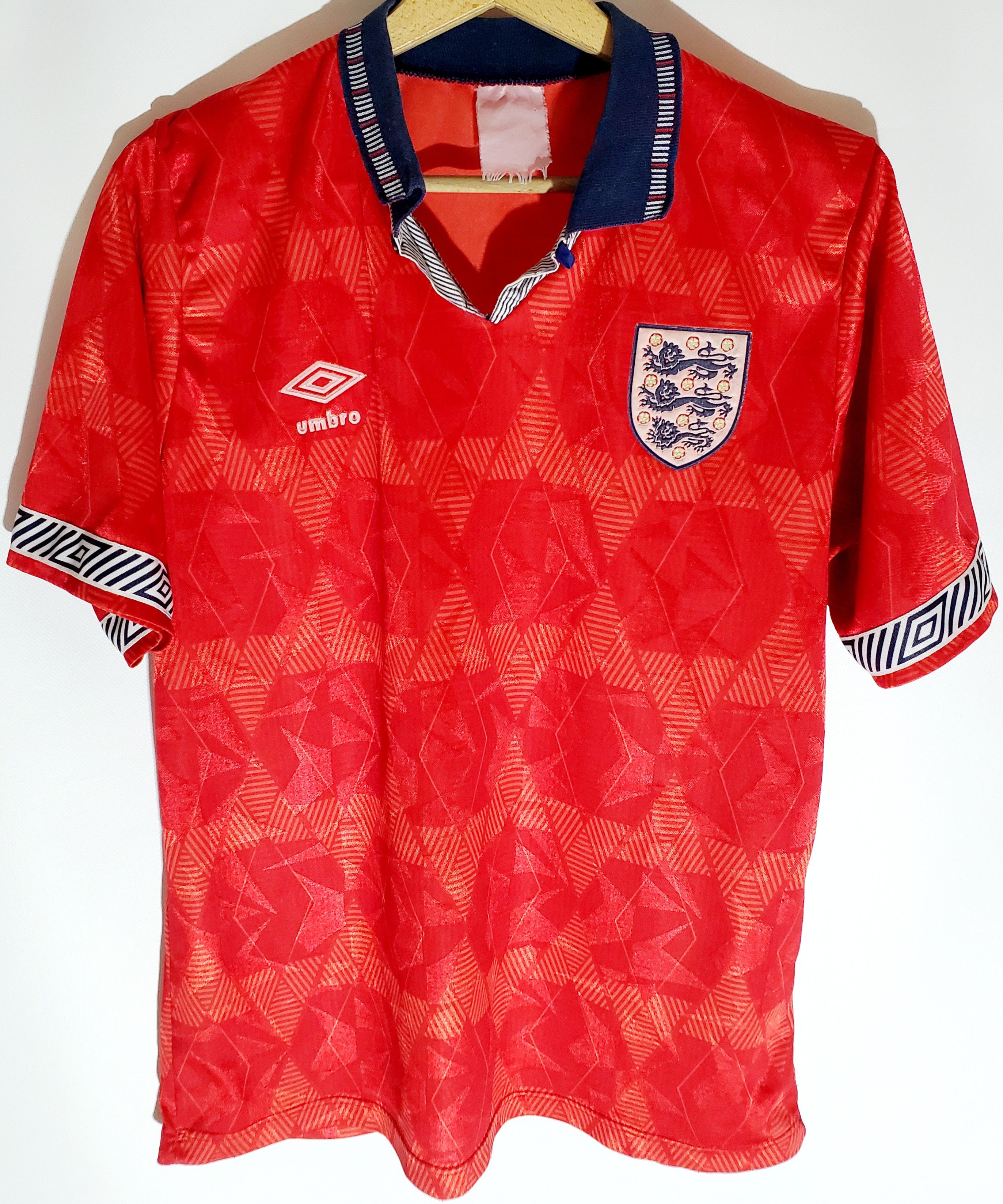Umbro × Vintage 1990 1991 1992 1993 ENGLAND AWAY SOCCER JERSEY M Size US M / EU 48-50 / 2 - 1 Thumbnail
