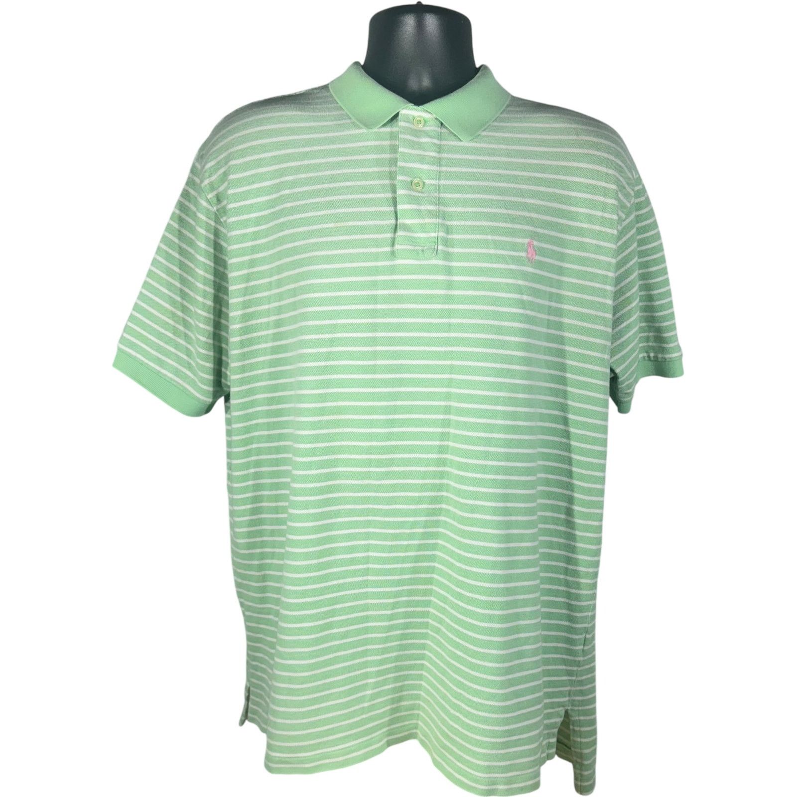 Polo Ralph Lauren Polo Ralph Lauren Striped Short Sleeve Polo Size US XXL / EU 58 / 5 - 1 Thumbnail