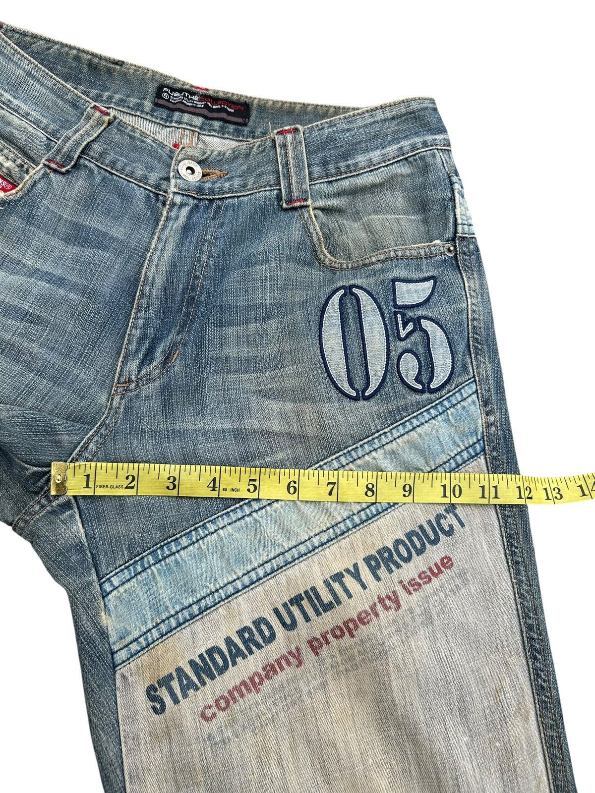 Kapital VINTAGE FUBU JEANS STREETWEAR DIRTY DENIM JEANS Size US 30 / EU 46 - 19 Thumbnail