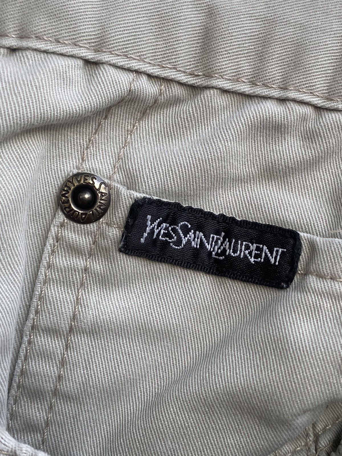 Yves Saint Laurent Beige YSL Shorts Jeans Cotton Denim Size US 31 - 10 Thumbnail