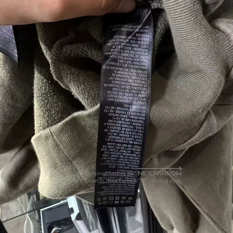 Balenciaga Balenciaga Olive Green Shadow Line Hooded Sweatshirt Size US L / EU 52-54 / 3 - 5 Thumbnail