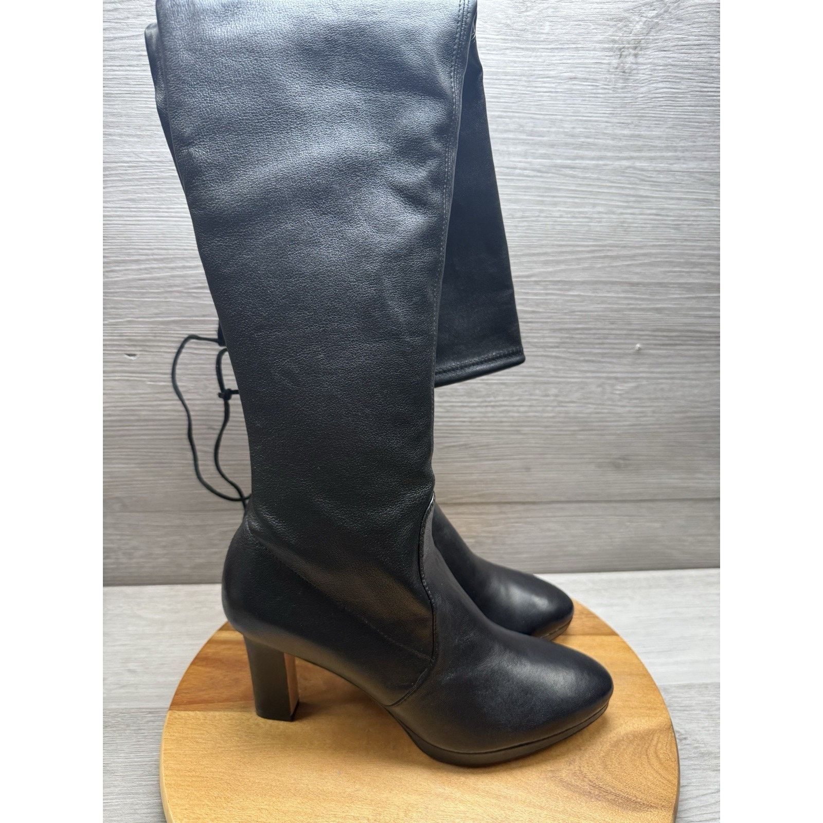 Stuart Weitzman STUART WEITZMAN ARDENT BACK-TIE STRETCH LEATH KNEE Size 8.5 Size US 8.5 / IT 38.5 - 1 Thumbnail