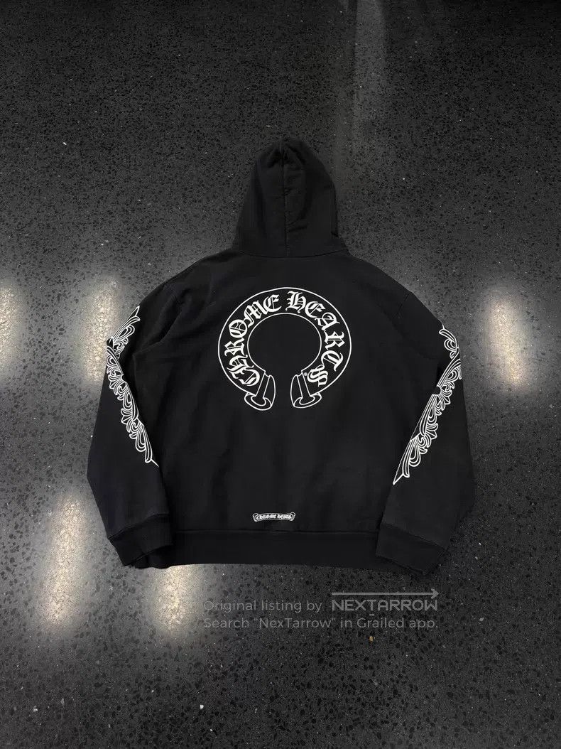 Chrome Hearts CHROME HEARTS Size XL Horseshoe-printed hoodie with vine pa Size US XL / EU 56 / 4 - 2 Thumbnail