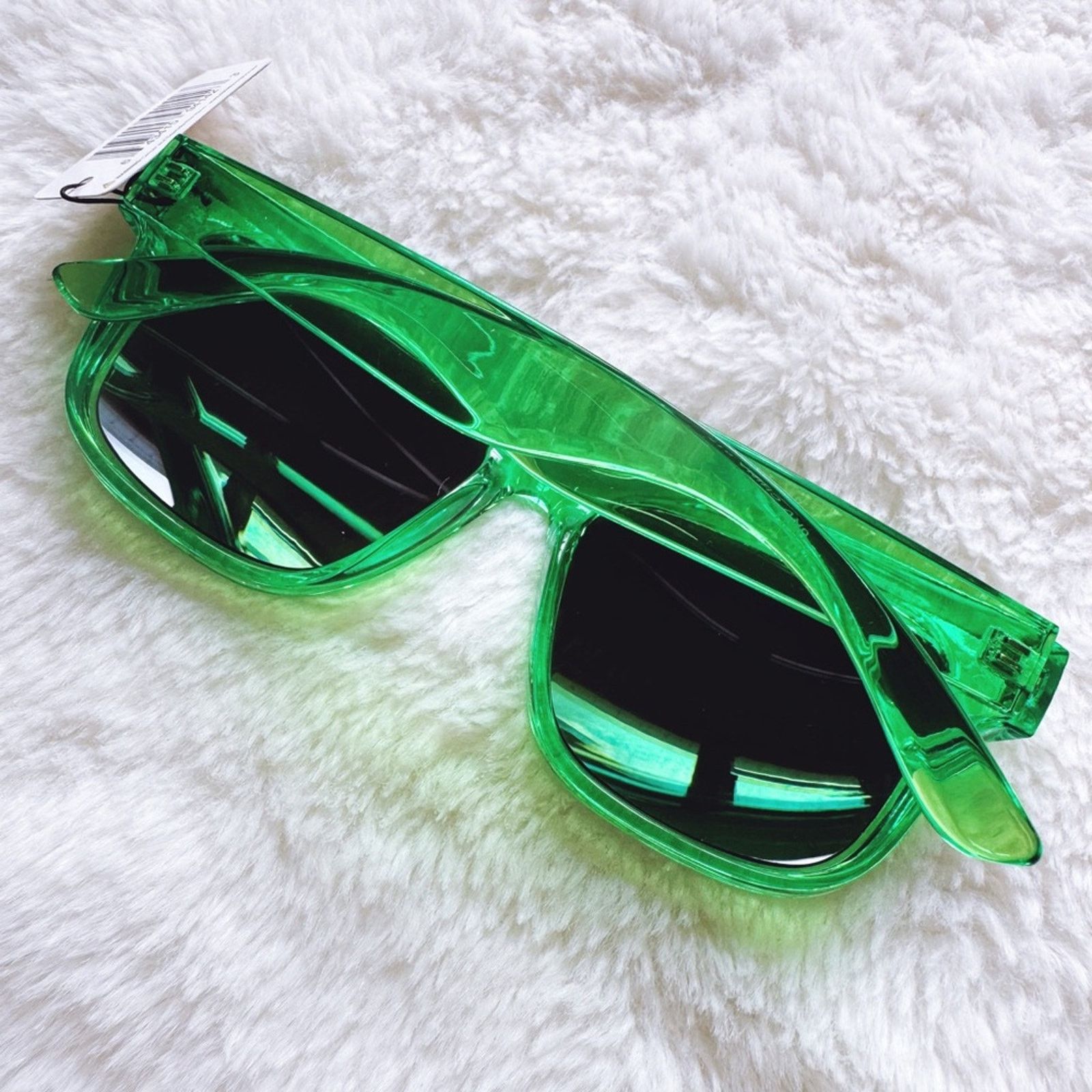 Other Cedric Bright Green Mirrored Sunglasses Size ONE SIZE - 15 Thumbnail