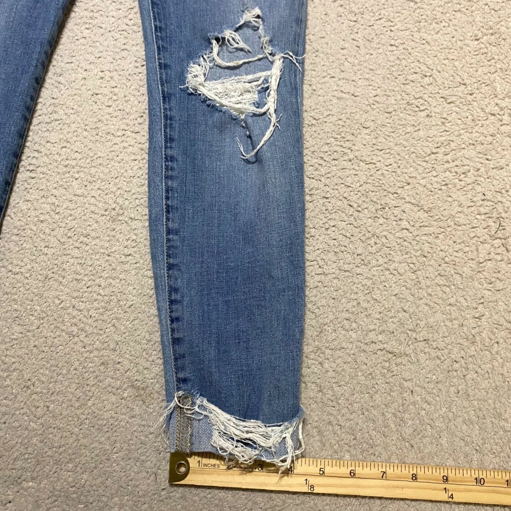 Vintage Joe's Jeans Womens Jeans 29 Blue Denim Mid Rise Skinny Medium Wash Distressed Size 29" - 5 Thumbnail