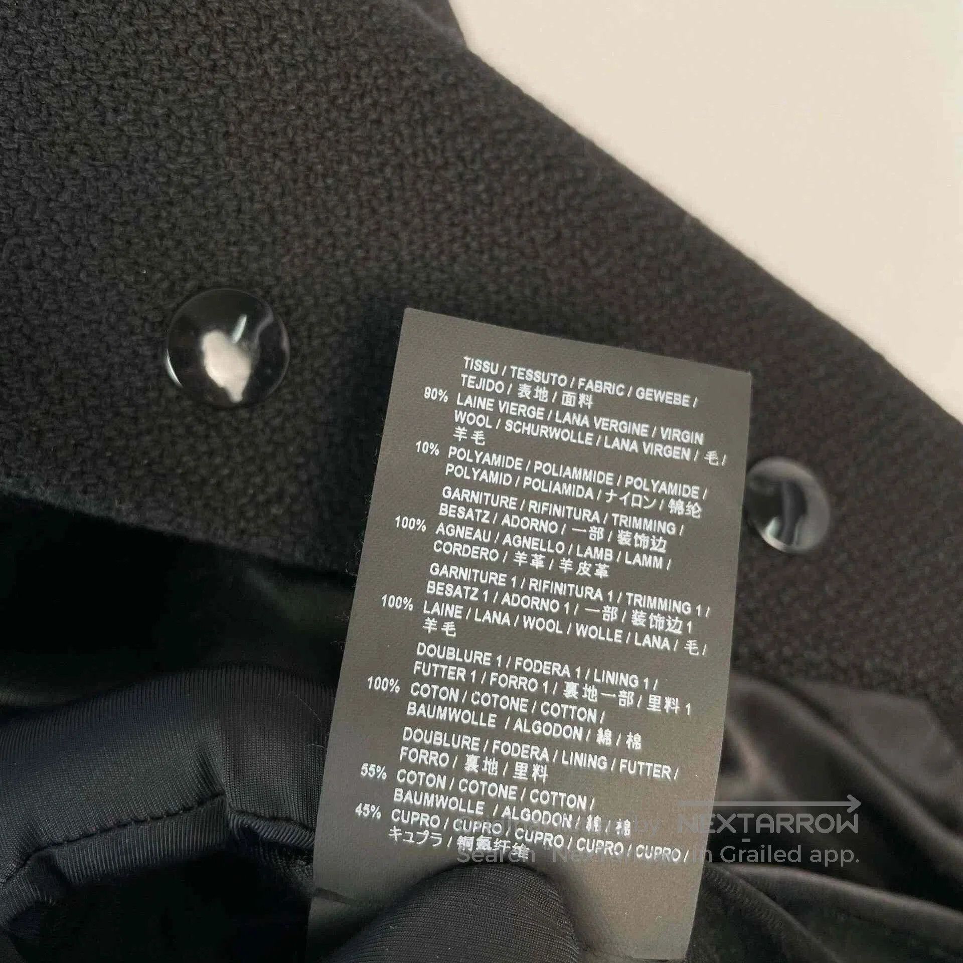 Saint Laurent Paris Saint Laurent Black Baseball Jacket. Size M / US 6-8 / IT 42-44 - 6 Thumbnail