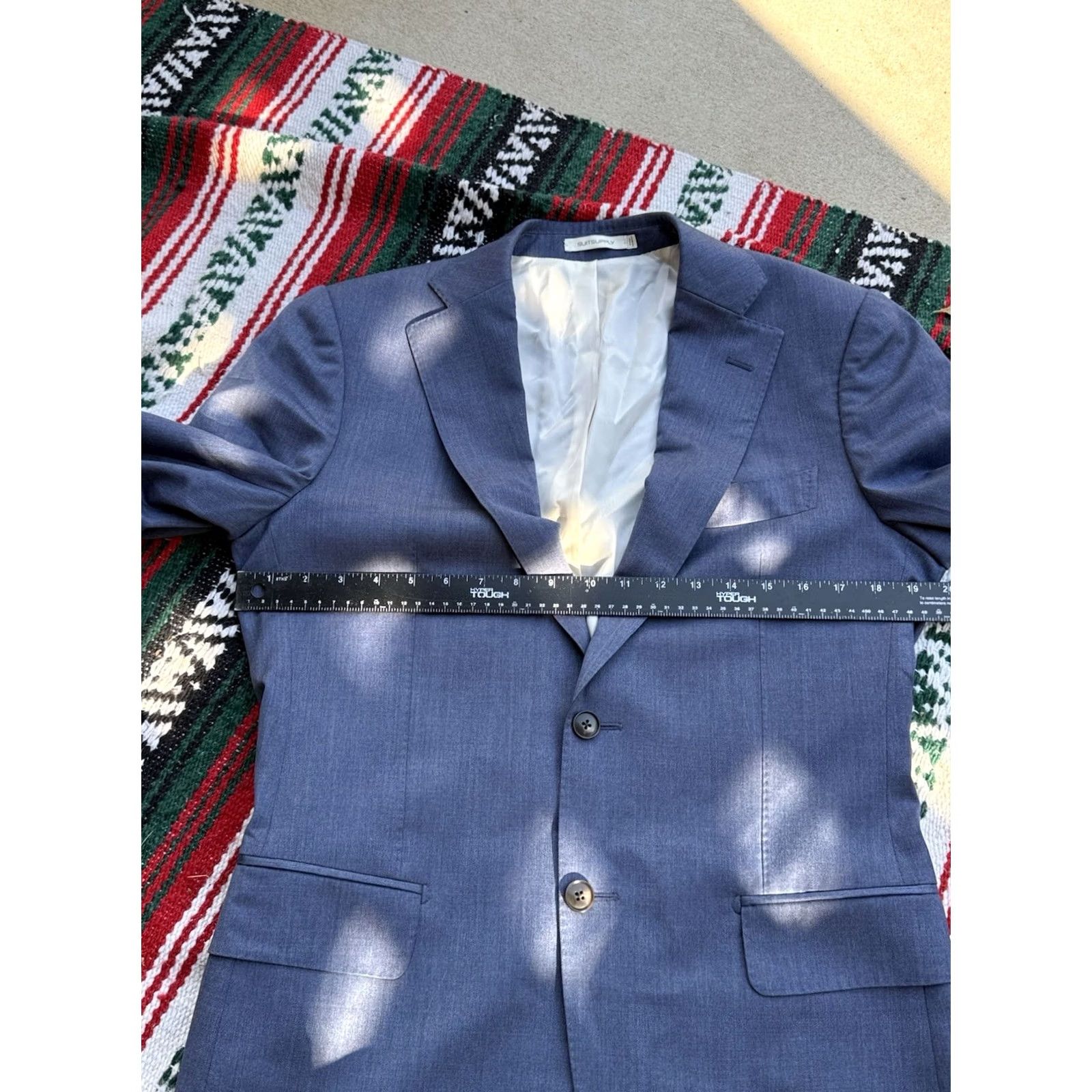 Suitsupply Suitsupply Blue Blazer 48 Slim Fit Wool Italy Sport Coat Jacket Men Size 48R - 4 Thumbnail