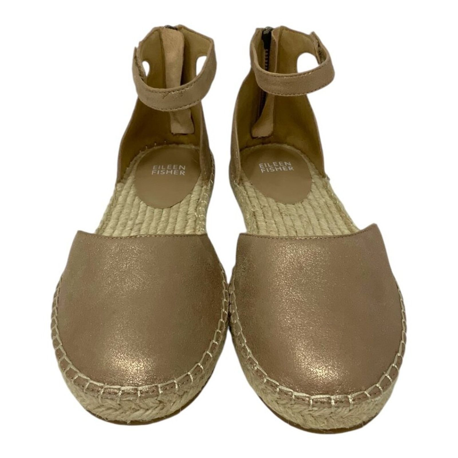 Eileen Fisher Eileen Fisher Lala Espadrille Flat Gold 7.5 NWT $195 MSRP Size US 7.5 / IT 37.5 - 3 Thumbnail