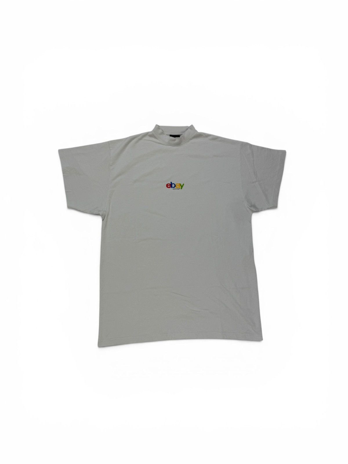 Balenciaga Balenciaga Ebay Embroidery Oversized Beige Tee Shirt Size US M / EU 48-50 / 2 - 1 Thumbnail