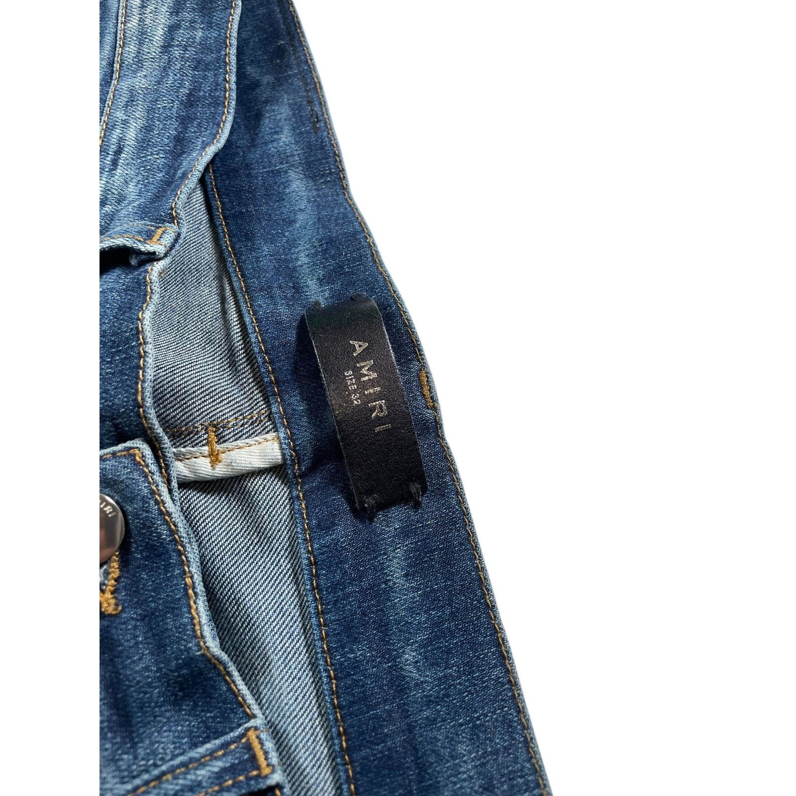 Amiri Amiri Thrasher Navy Wash Jeans Size US 32 / EU 48 - 2 Thumbnail