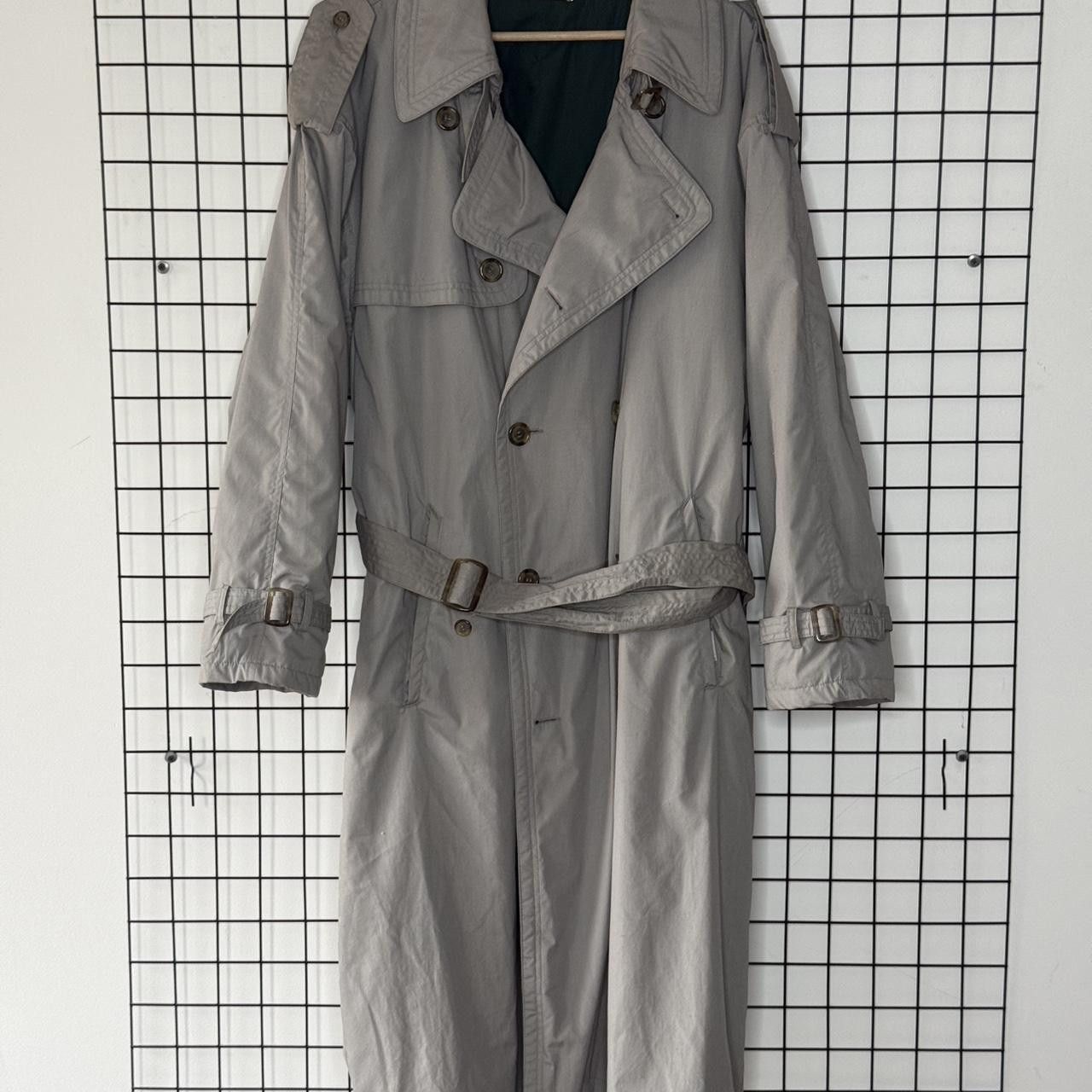 Vintage Trench Coat Grey Vintage With Wool Lining Retro Size US M / EU 48-50 / 2 - 1 Thumbnail