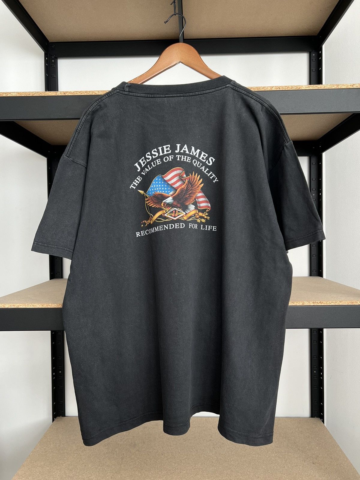 Vintage Vintage 1999 Jessie James Spirit of America Rock Eagle Tee Size US XXL / EU 58 / 5 - 4 Thumbnail