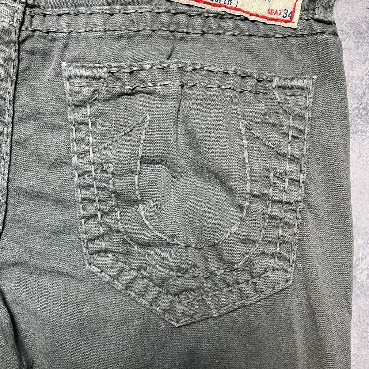 True Religion Vintage True Religion USA Logan Super T Grey Denim Jeans Y2K Size US 33 - 18 Thumbnail
