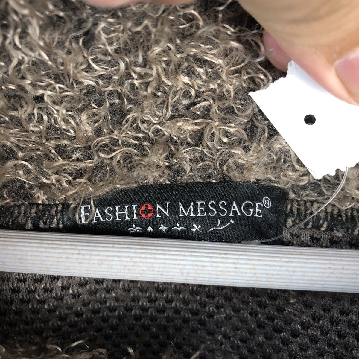 Homespun Knitwear DLL Fashion Messange Grey Mohair fur shaggy Knitwear #C077 Size M / US 6-8 / IT 42-44 - 10 Thumbnail