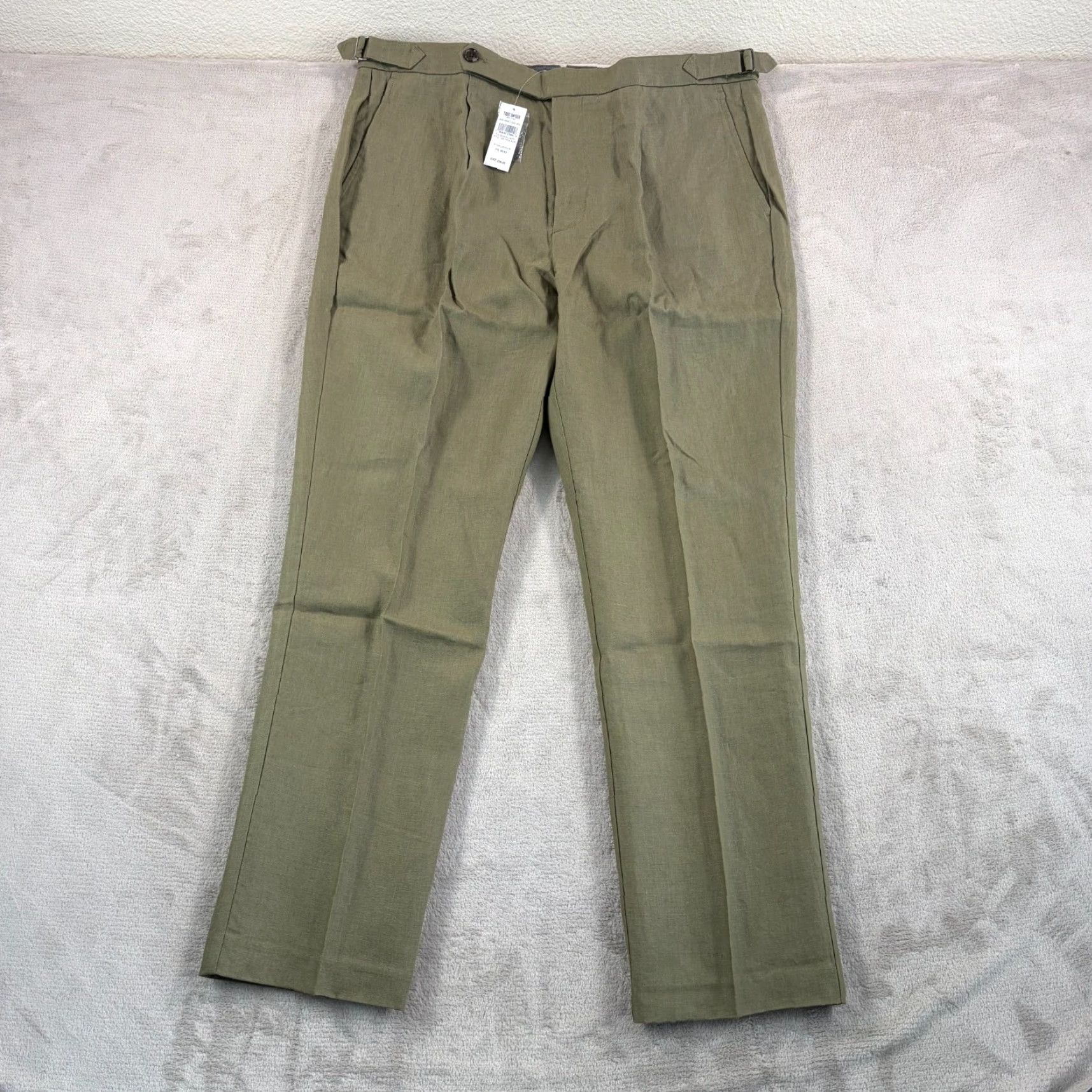 Todd Snyder Todd Snyder Irish 100% Linen Side Tab Trouser Surplus Olive Men 38x32 NWT 98 Size US 38 / EU 54 - 5 Thumbnail