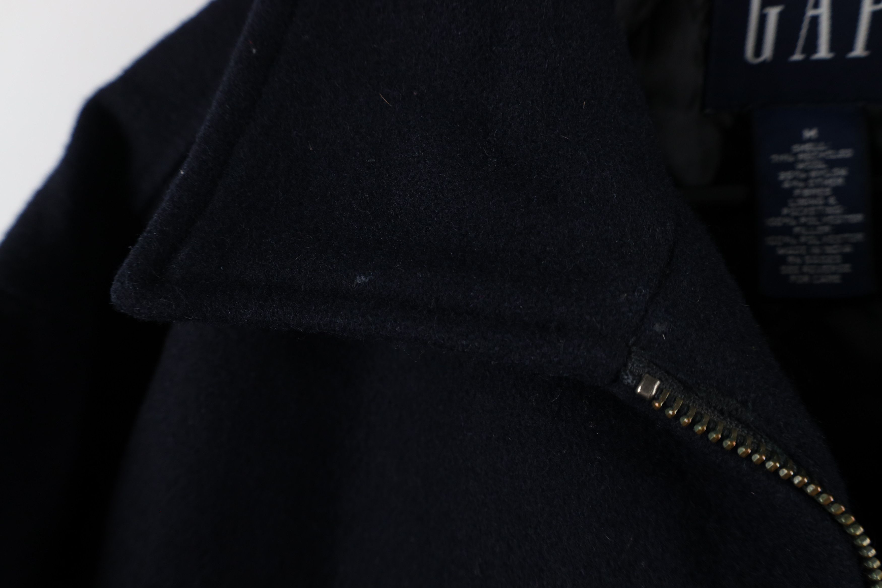 Gap × Vintage Vintage Y2K 2000 Gap Quilted Wool Bomber Jacket Navy Blue Size US M / EU 48-50 / 2 - 4 Thumbnail