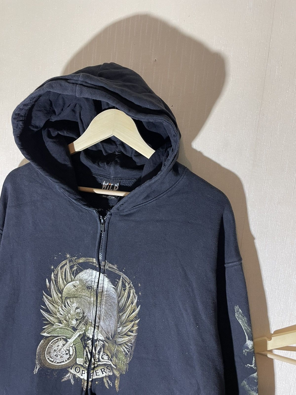 Vintage × West Coast Choppers Choppers Eagle vintage streetwear hoodie 90s Size US XL / EU 56 / 4 - 6 Thumbnail