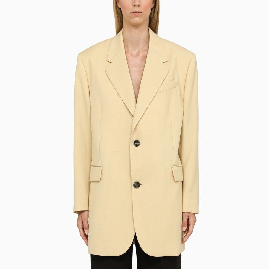 image of Ami O1D2Blof0124 Jacket In Beige, Women's (Size XS)