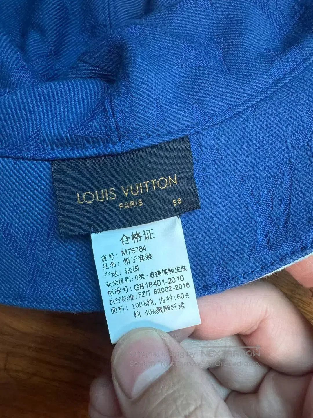 Louis Vuitton Louis Vuitton Blue White Ink Bucket Hat. Size ONE SIZE - 3 Thumbnail