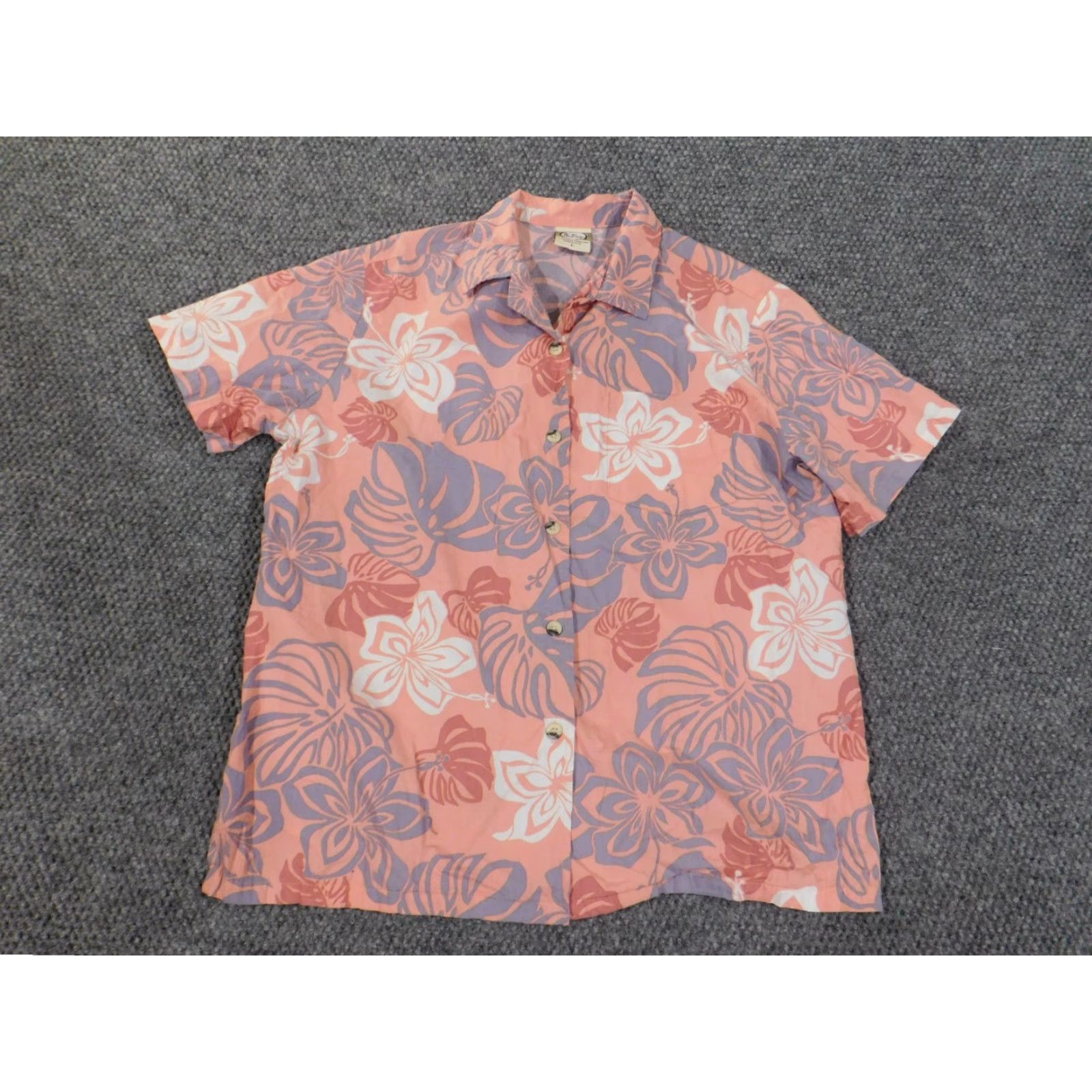 Vivobarefoot Go Barefoot Hawaiian Shirt Large Pink Mens Floral Island Button Up Size US L / EU 52-54 / 3 - 4 Thumbnail