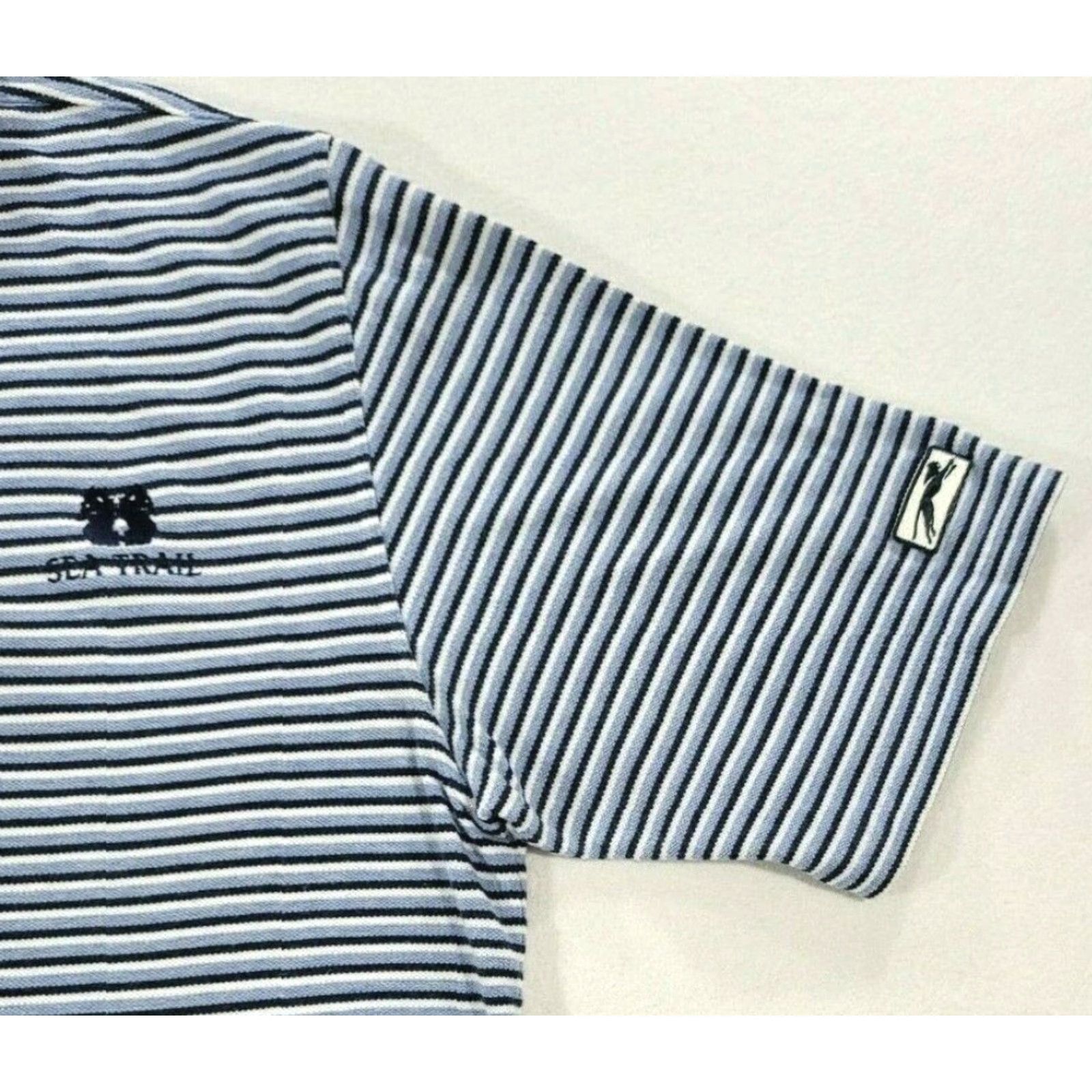 Vintage Vintage Slazenger Polo Shirt M Blue Striped Short Sleeve 100% Cotton Polo Mens Shirt Size US M / EU 48-50 / 2 - 5 Thumbnail