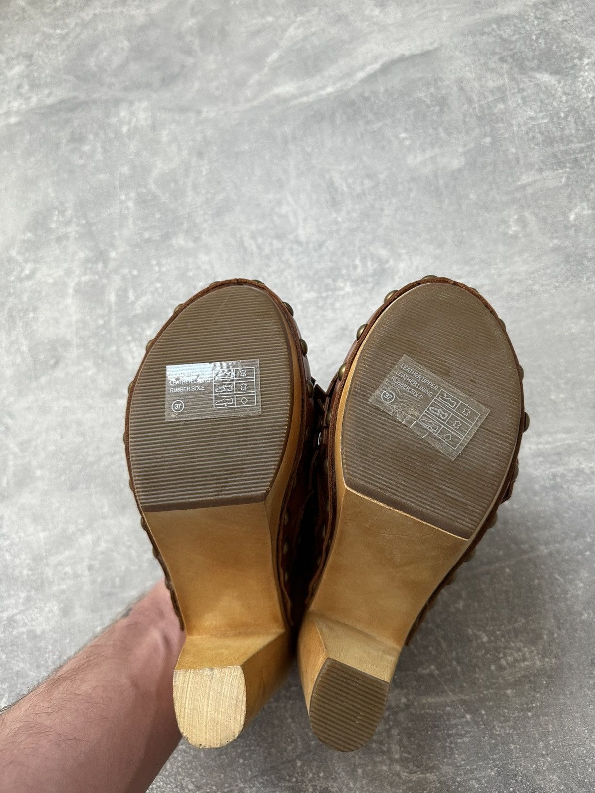 ASH × Hysteric Glamour × Japanese Brand Leather mules & clogs Ash Brown Y2K style Size US 7 / IT 37 - 7 Thumbnail