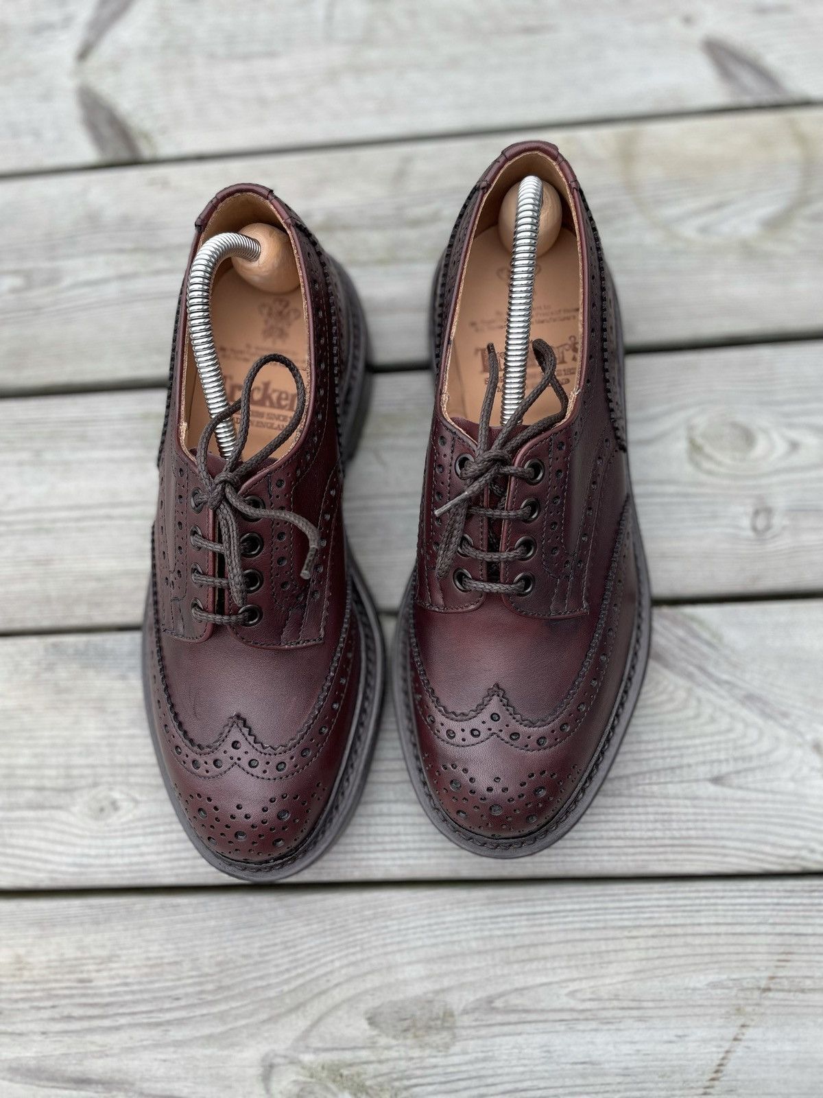 Tricker's Tricker’s Burgundy MC Leather Shoes Size US 6.5 / EU 39-40 - 4 Thumbnail