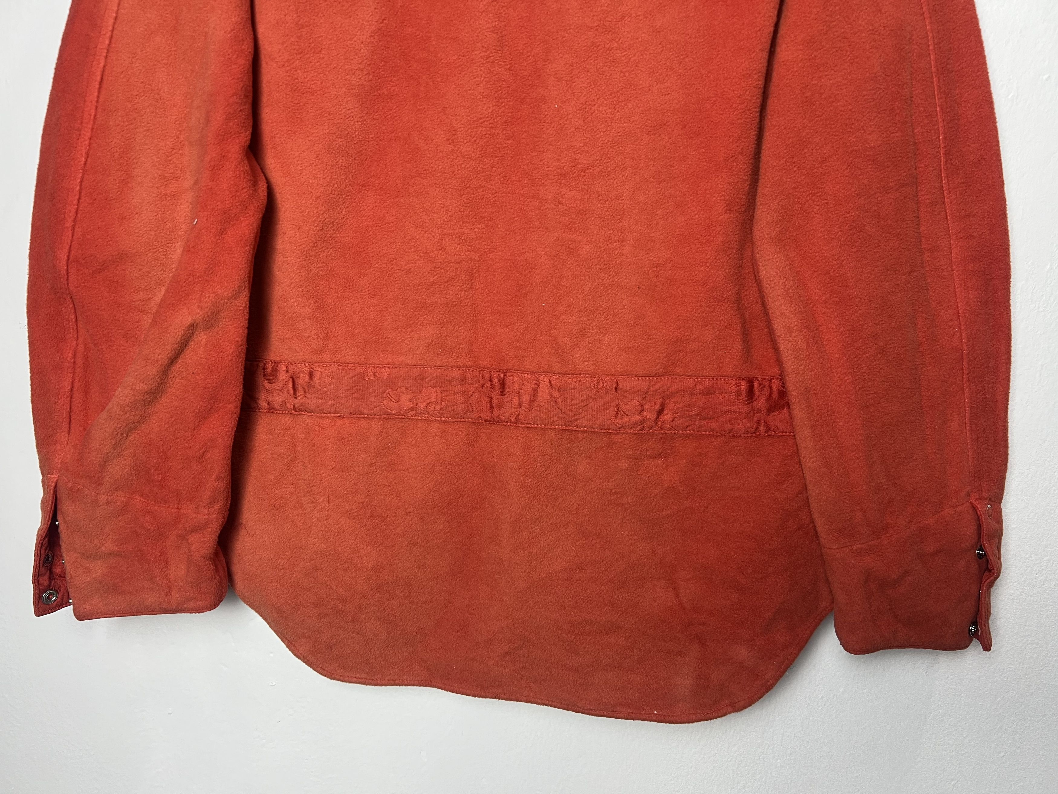 Japanese Brand Red Divine Orange Red Fleece Button Down Shirt Size US M / EU 48-50 / 2 - 8 Thumbnail
