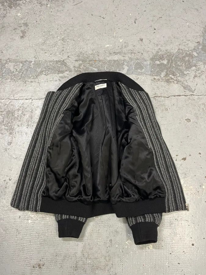 Saint Laurent Paris Saint Laurent Grey Wool Teddy Bomber Jacket Size US S / EU 44-46 / 1 - 7 Thumbnail