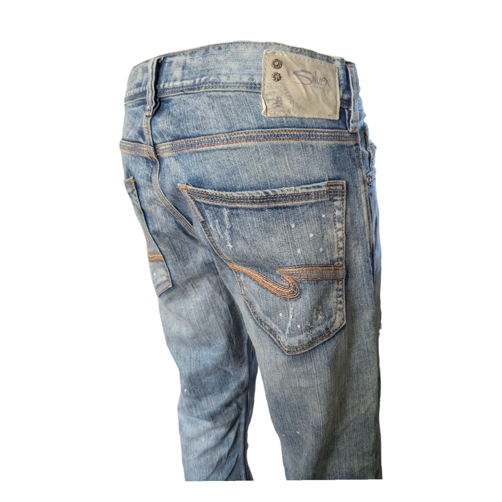 Silver Jeans Co. Silver Jeans Co. Eddie Jeans W31 L32 Blue Denim Relaxed Fit Straight Leg Mens XS? Size US 31 - 5 Thumbnail