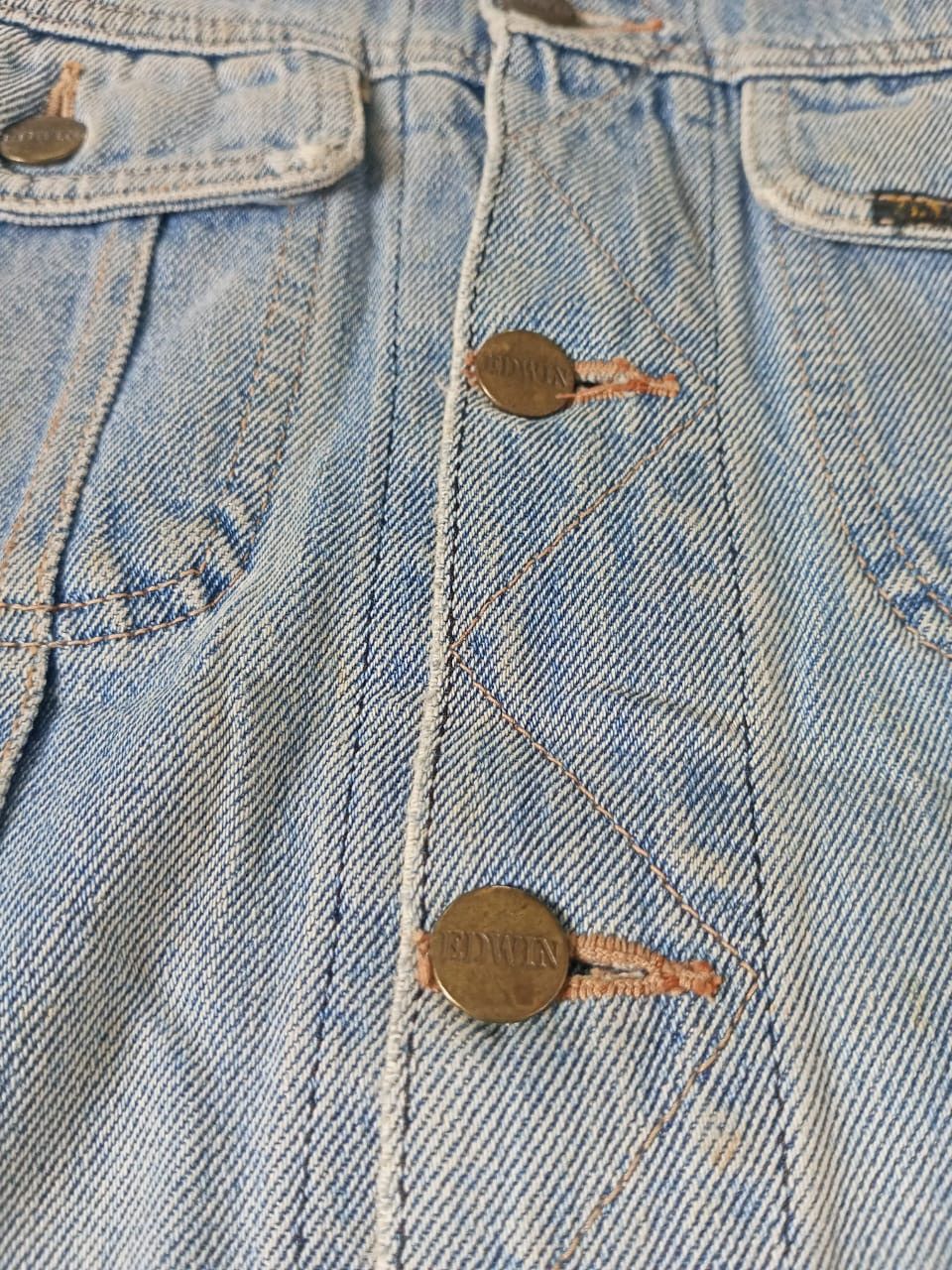 Edwin A05 Vintage Edwin Denim Trucker Jacket Size US L / EU 52-54 / 3 - 12 Thumbnail