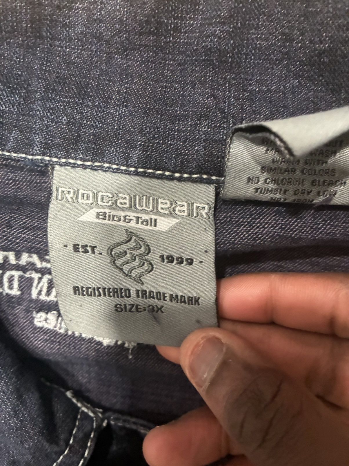 Rocawear Roca Wear navy denim jacket Size XXL #denim #jacket Size US XXL / EU 58 / 5 - 4 Thumbnail