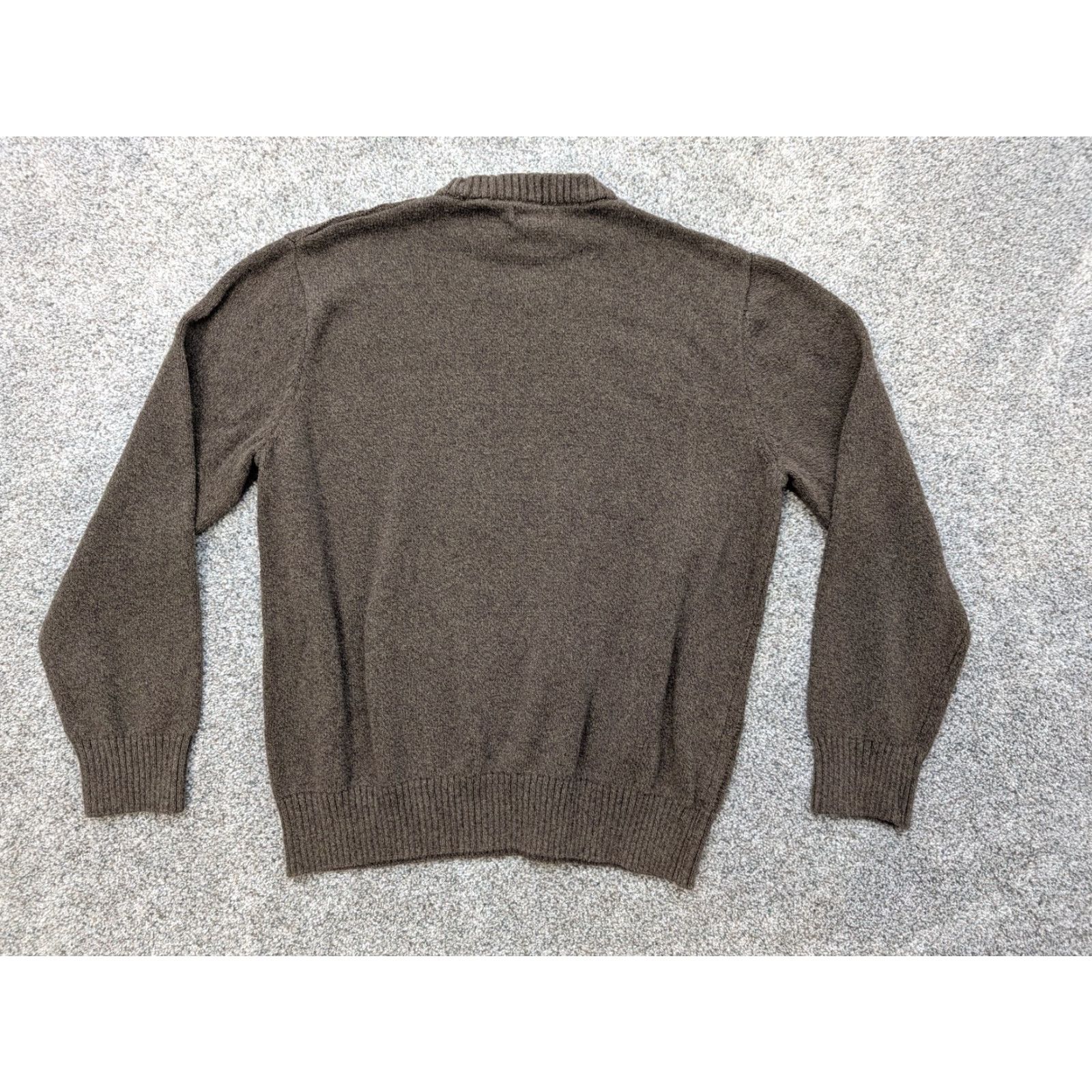 Dockers DOCKERS Sweater Mens Large Crewneck Pullover Cotton Grid Casual Knit Geometric All Seasons Brown Crew Neck Size US L / EU 52-54 / 3 - 8 Thumbnail