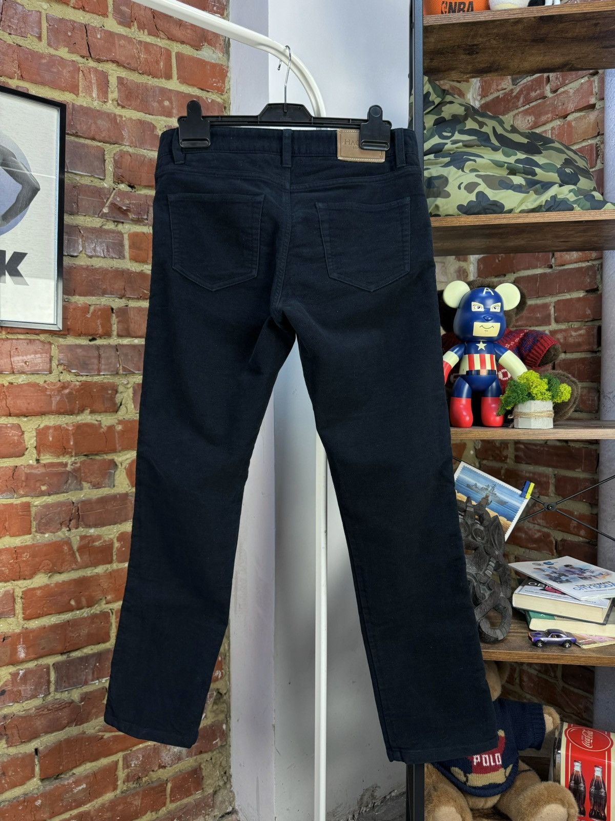 Hackett HACKETT London Velour Cotton Navy Blue Chino Pants Trousers Size US 31 - 2 Thumbnail