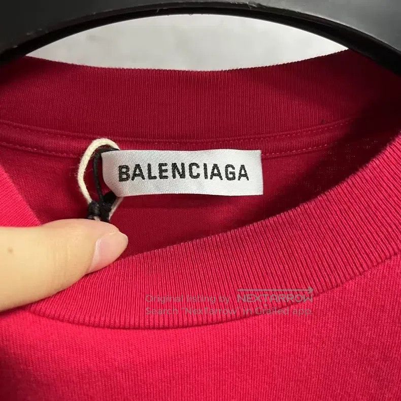 Balenciaga Balenciaga Red Heart Letter Logo Pattern Short Sleeve T-Sh Size US S / EU 44-46 / 1 - 3 Thumbnail