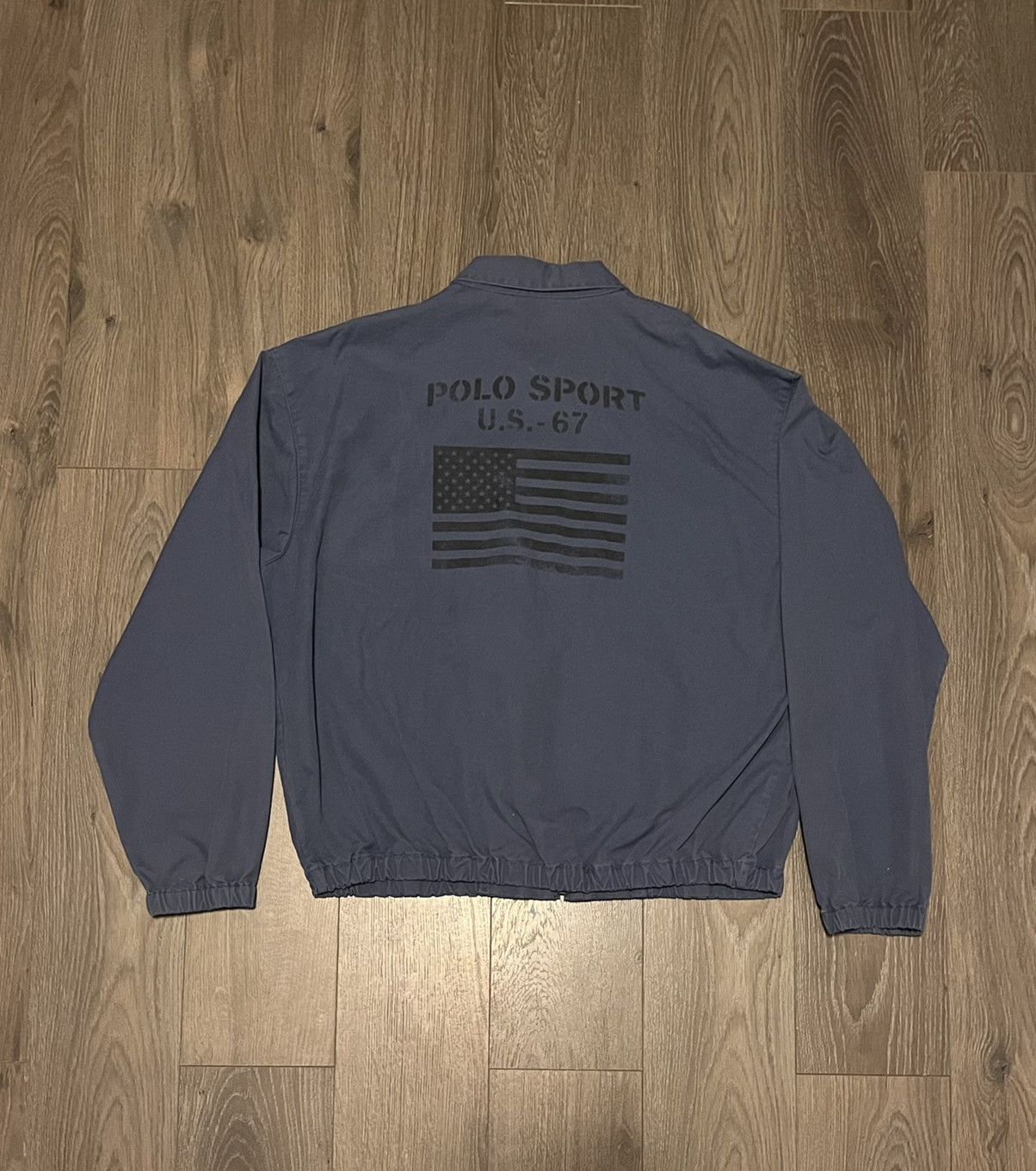 image of Polo Ralph Lauren Polo Sport Navy Stenciled Jacket, Men's (Size Large)