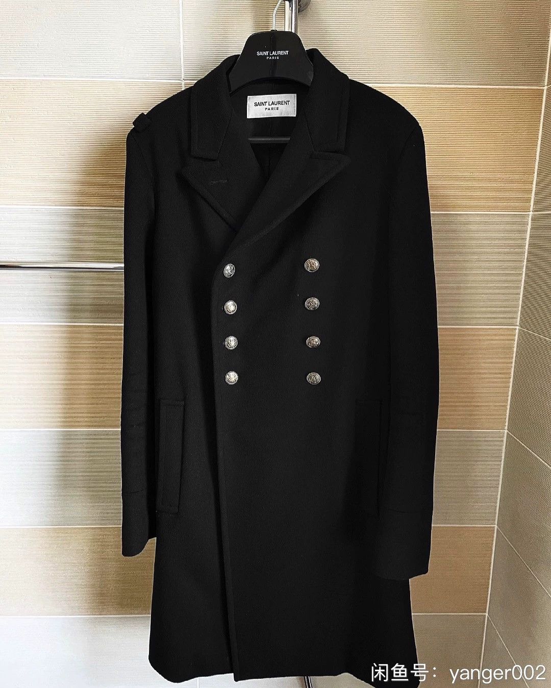 Saint Laurent Paris Saint Laurent Men's Double-Breasted Coat Size US M / EU 48-50 / 2 - 1 Thumbnail